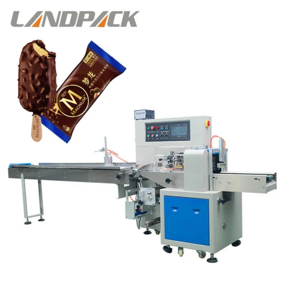 Landpack Lp-350b pour le pain pita Sandwiches Tartes Machine d'emballage d'emballage d'étanchéité de flux