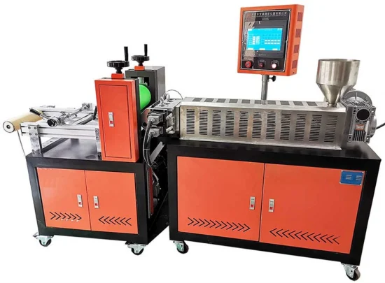 Machine simple d'extrudeuse de film de coulée de machine de film coulé en plastique de laboratoire de TPU/PET/PE/PP faisant la machine de film